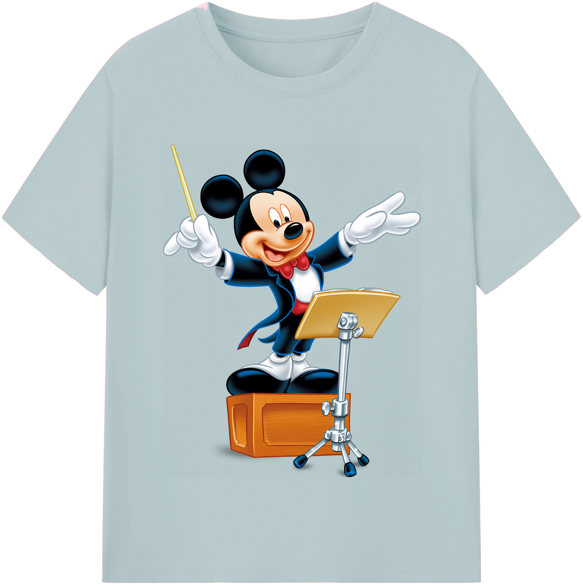 （画像用） ミッキーマウス Mickey Mouse 綿100％半袖Tシャツ（フロントプリント）